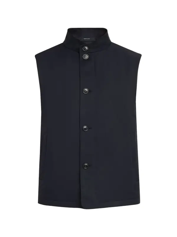 Men's Motorin Stand Collar Button-Front Vest Men's Motorin Stand Collar Button-Front Vest