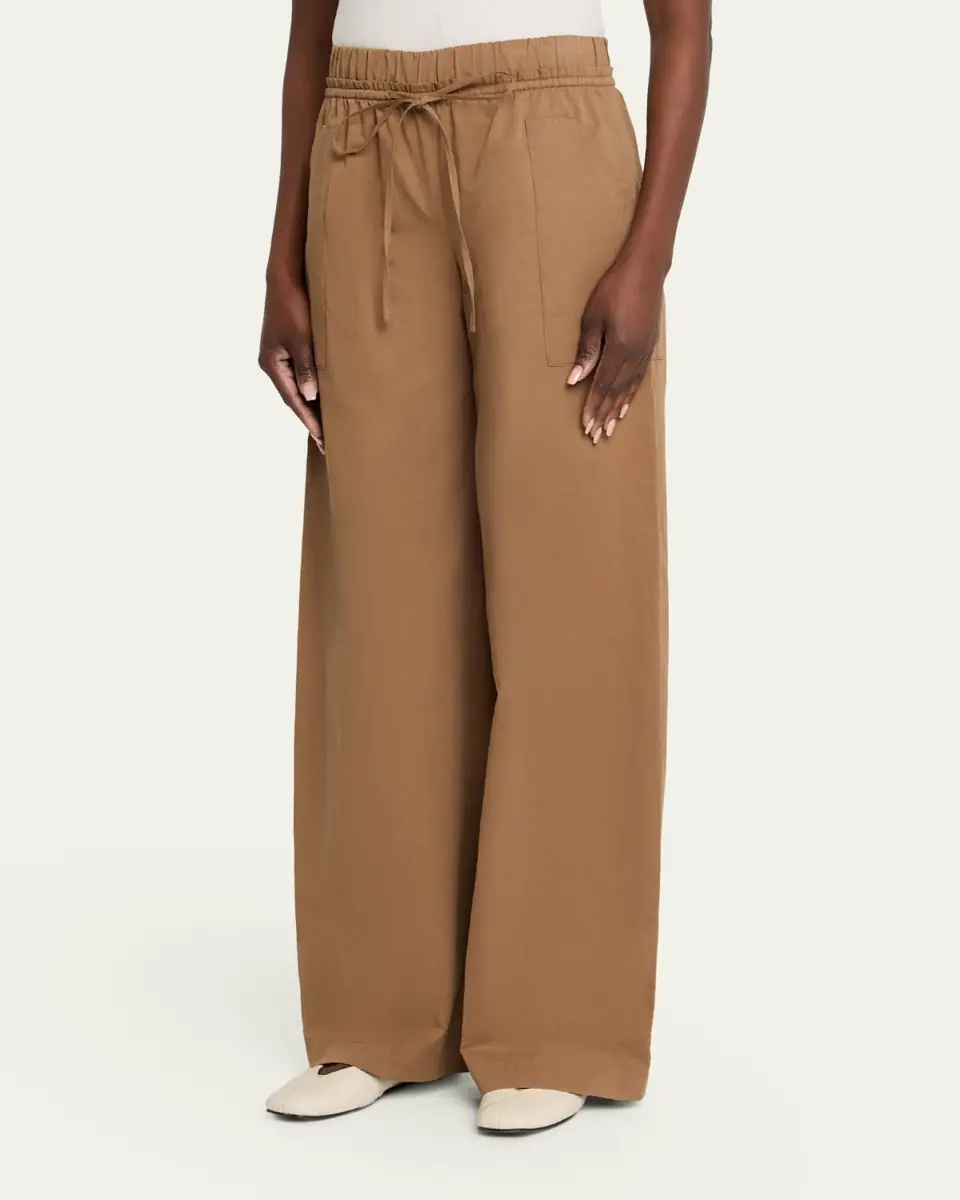 Vince Mid-Rise Cotton Drawstring Pants | Thumbnail 4 Vince Mid-Rise Cotton Drawstring Pants | Thumbnail 4