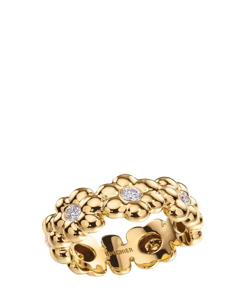 Boochier 18K Yellow Gold Jumbo Diamond Flower Puff Ring | Image 1 Boochier 18K Yellow Gold Jumbo Diamond Flower Puff Ring | Image 1