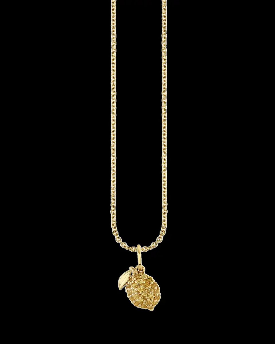 Sydney Evan 14K Yellow Gold Lemon Pendant Necklace | Thumbnail 2