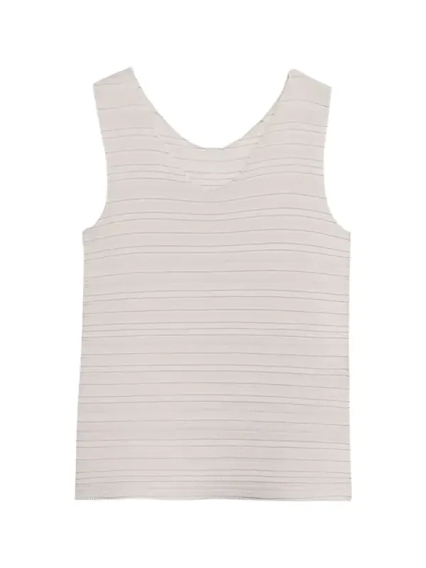 Jiggly Pleated Plisse Tank Top