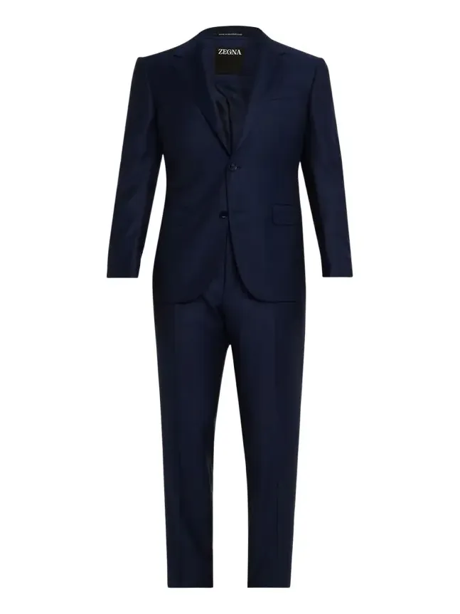 Men's Wool Tonal Check Two-Piece Suit