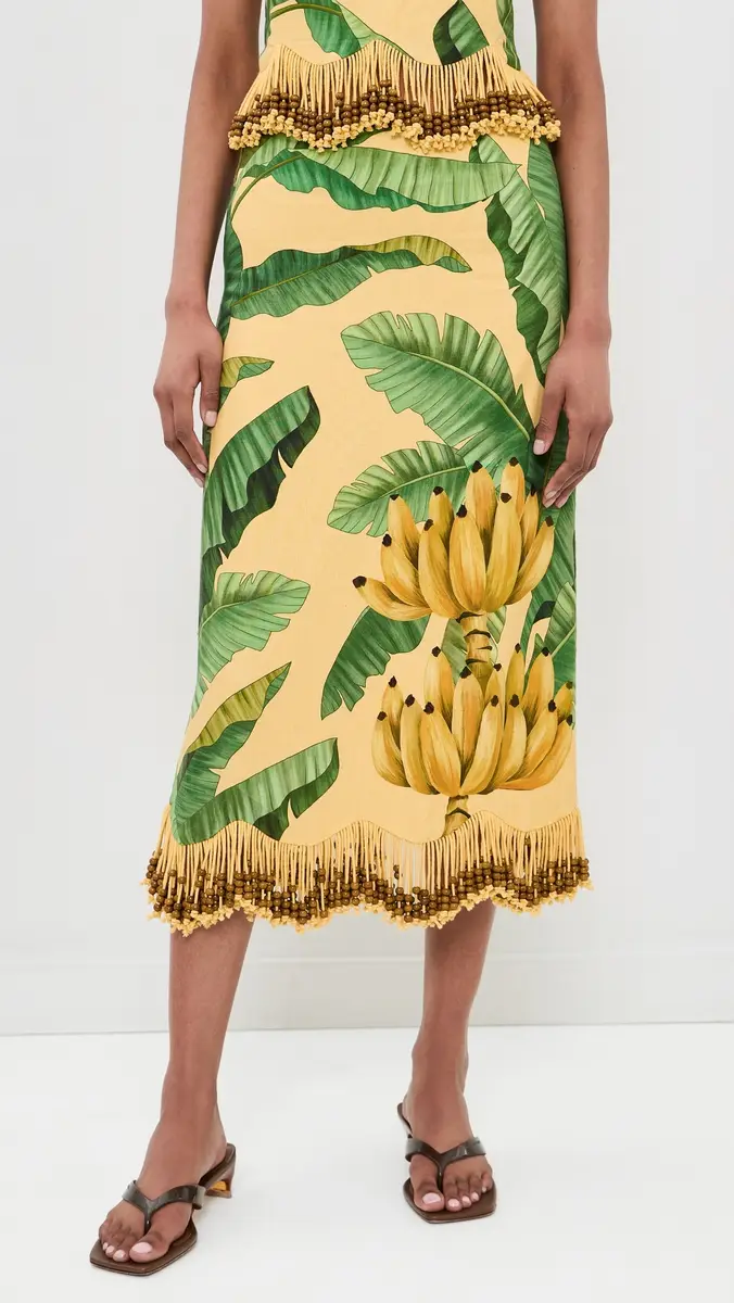 Farm Rio Banana Leaves Maxi Skirt | Thumbnail 2 Farm Rio Banana Leaves Maxi Skirt | Thumbnail 2