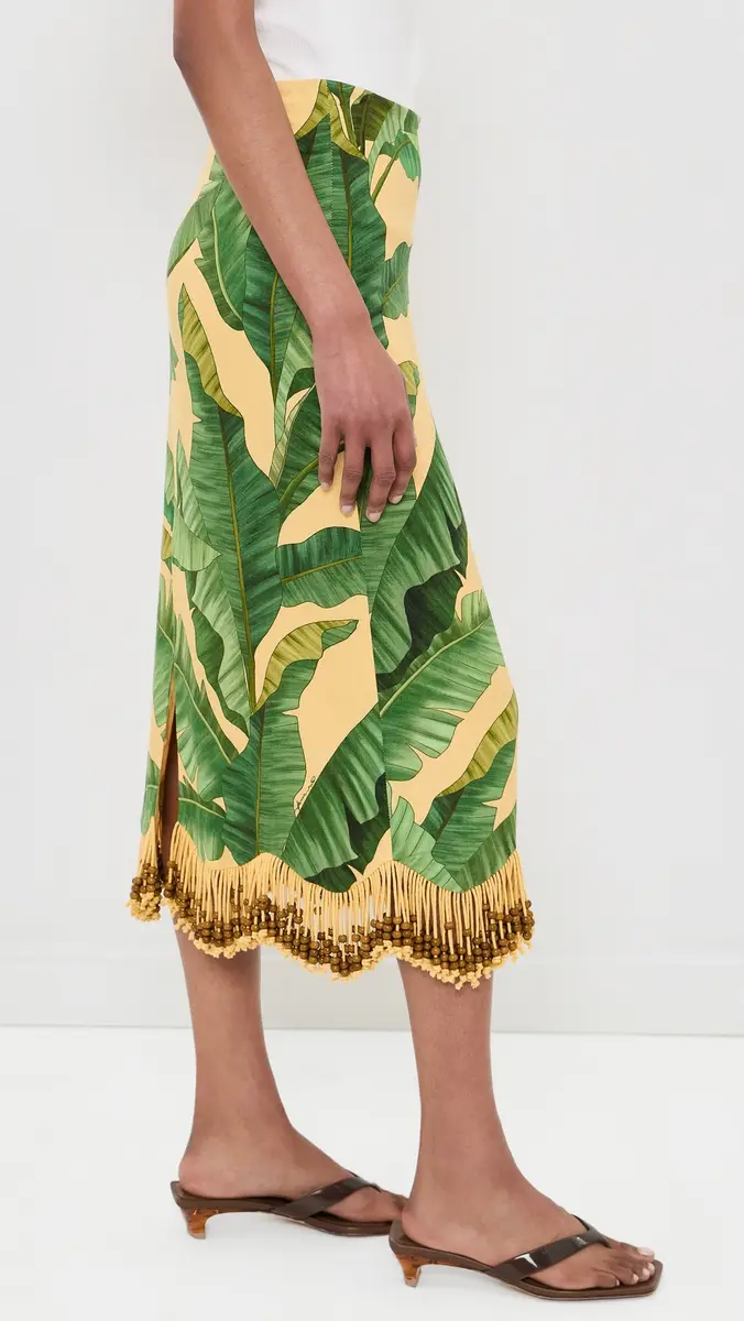 Farm Rio Banana Leaves Maxi Skirt | Thumbnail 4 Farm Rio Banana Leaves Maxi Skirt | Thumbnail 4