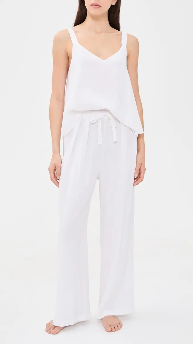 Eberjey Linen Blend V Neck Cami | Thumbnail 5 Eberjey Linen Blend V Neck Cami | Thumbnail 5