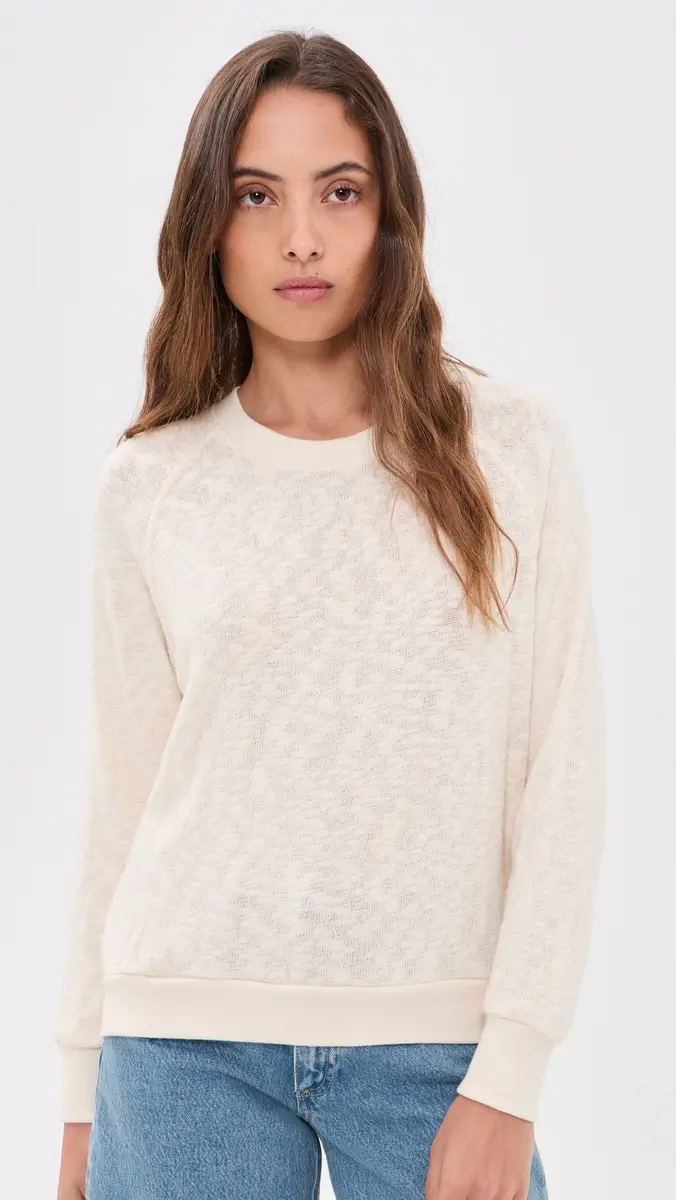 perfectwhitetee Mesh Sweater Raglan Sweatshirt | Thumbnail 2 perfectwhitetee Mesh Sweater Raglan Sweatshirt | Thumbnail 2