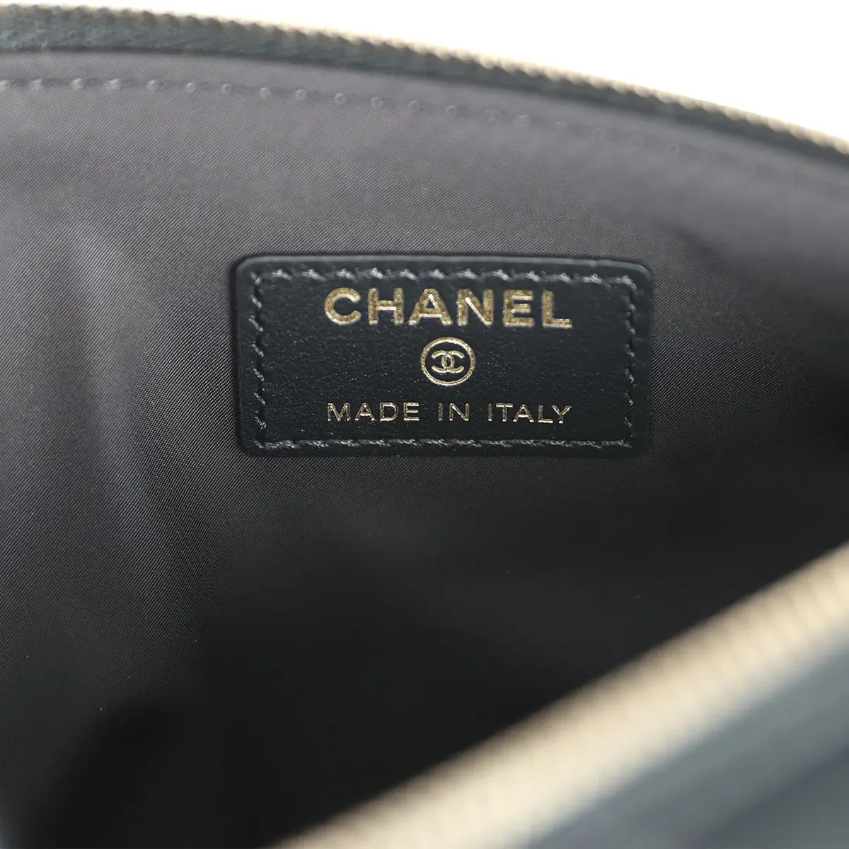 Chanel Chanel Coco Neige Clutch with Chain Black Velvet-Effect Nylon and Black Shiny Crumpled Calfskin Light Gold Hardware | Thumbnail 9