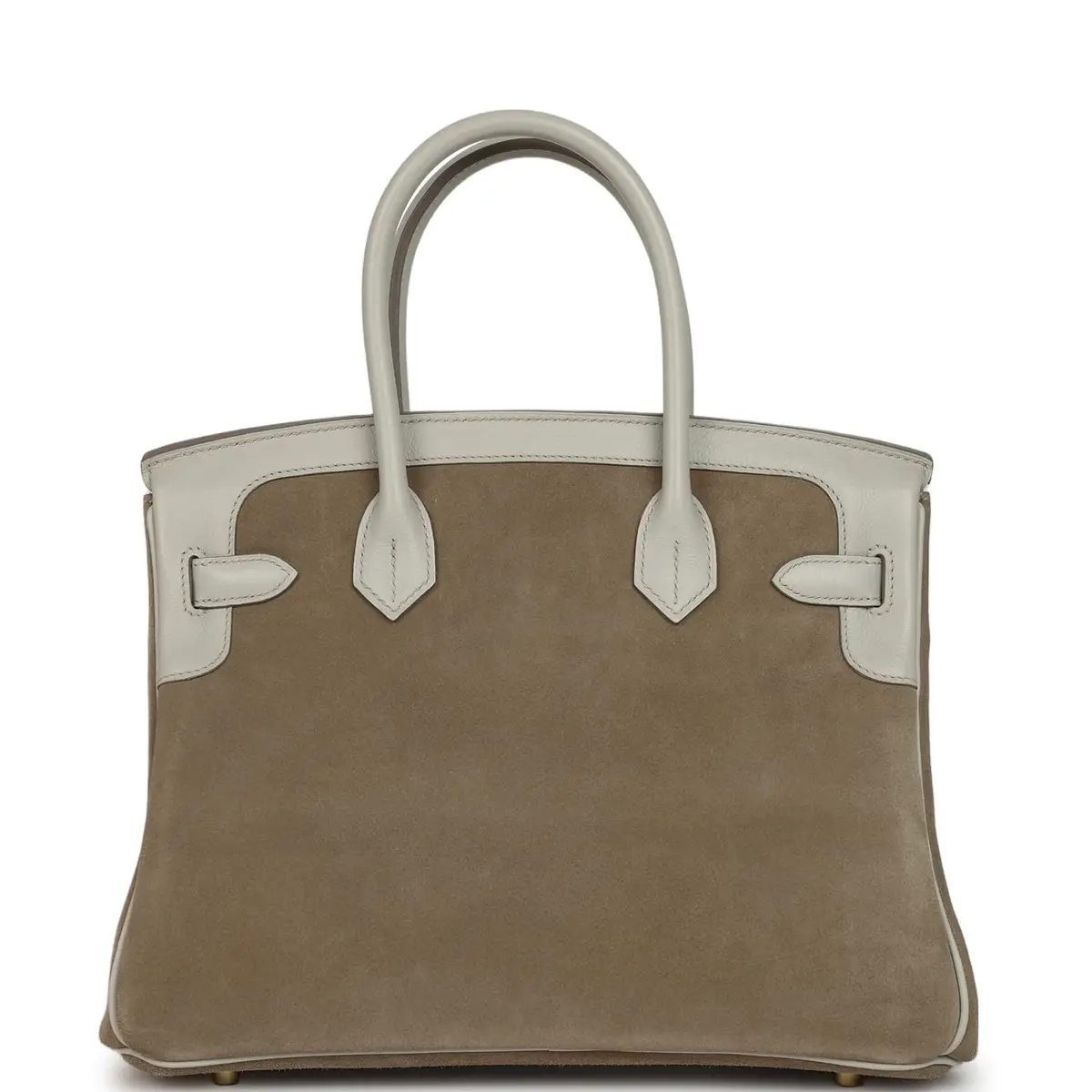 HERMÈS Hermes Birkin 30 Gris Caillou Grizzly and Gris Perle Evercolor Permabrass Hardware | Thumbnail 4 HERMÈS Hermes Birkin 30 Gris Caillou Grizzly and Gris Perle Evercolor Permabrass Hardware | Thumbnail 4