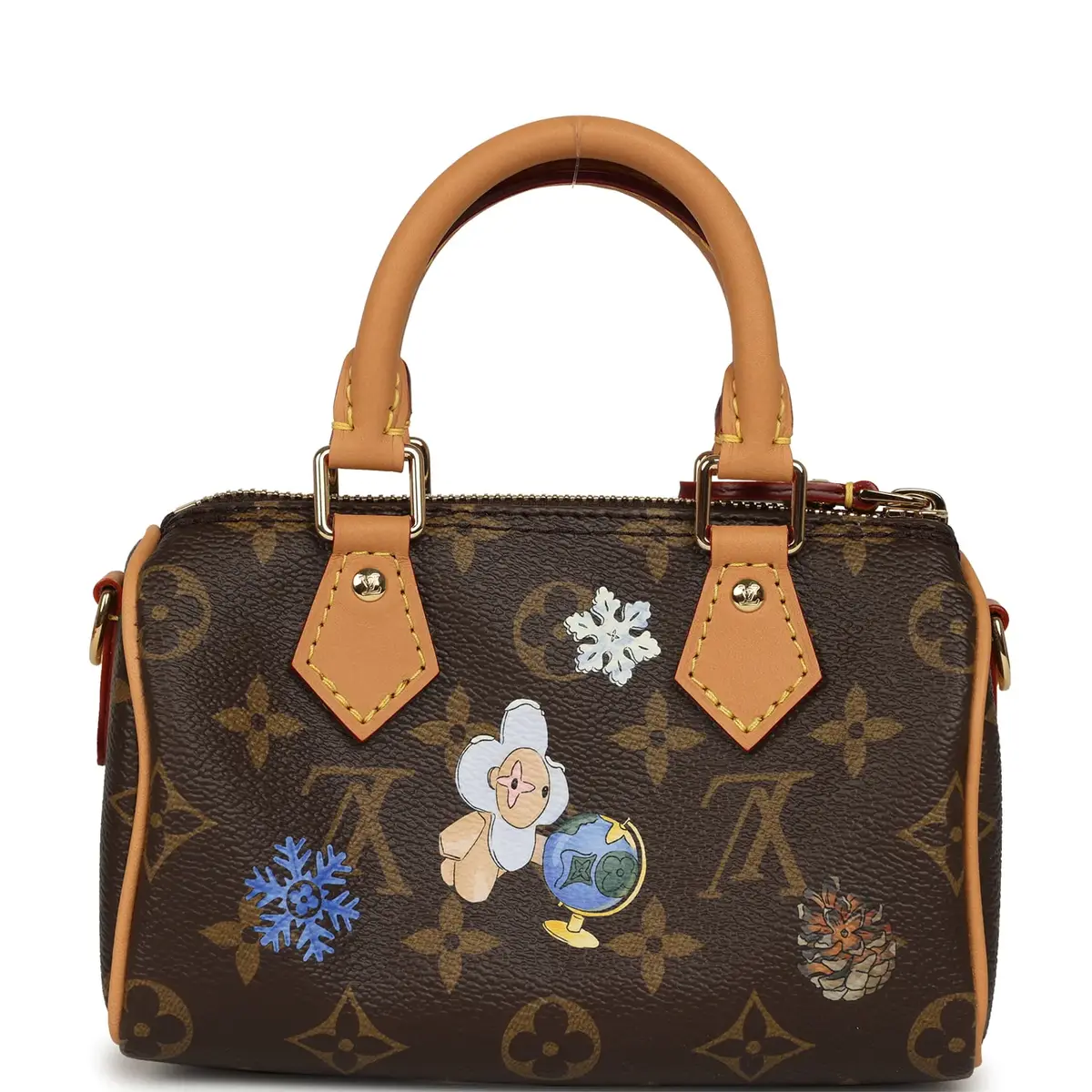 Louis Vuitton Louis Vuitton "Vivienne" Nano Speedy Bag Brown Monogram Snowy Pearl Gold Hardware | Thumbnail 7 Louis Vuitton Louis Vuitton "Vivienne" Nano Speedy Bag Brown Monogram Snowy Pearl Gold Hardware | Thumbnail 7