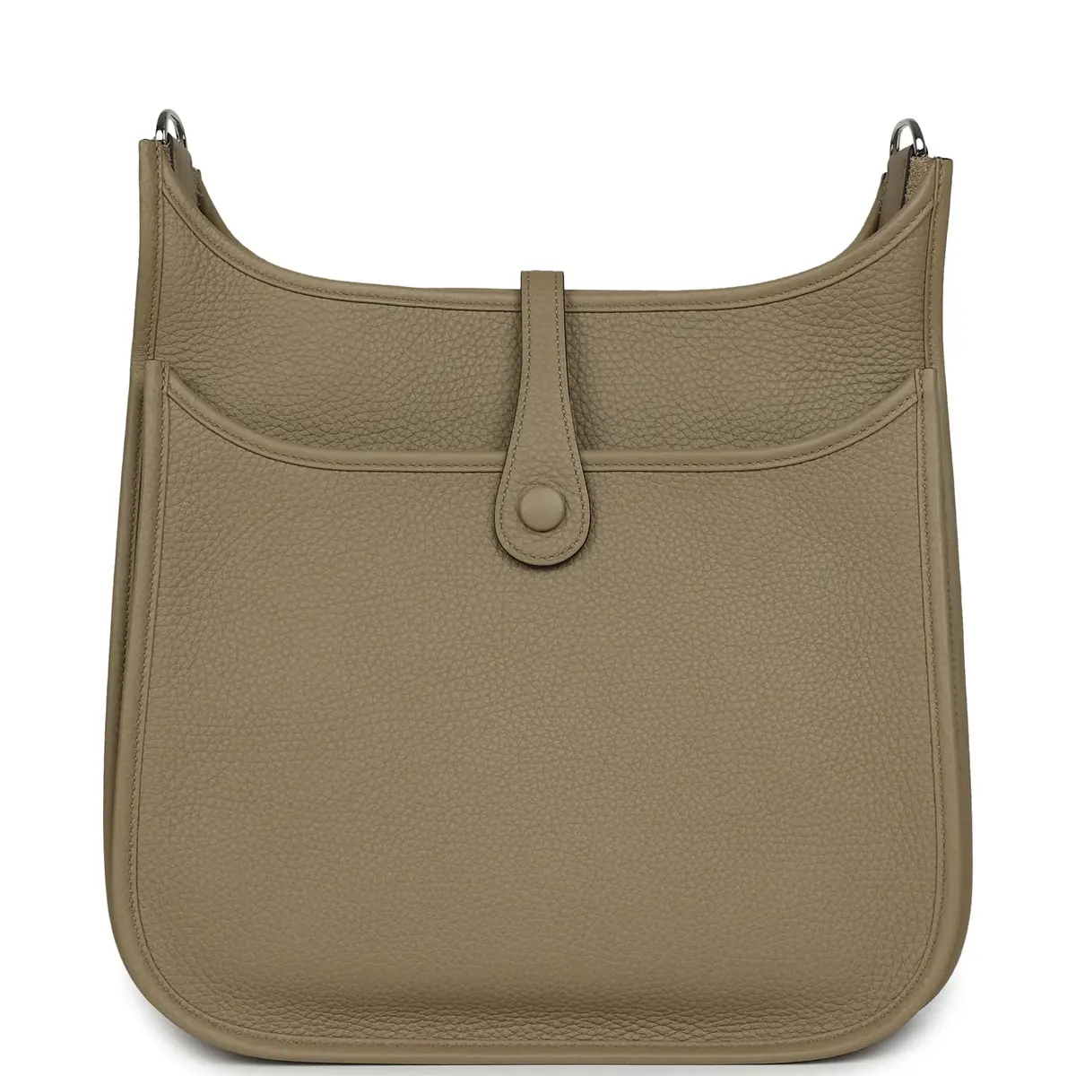 HERMÈS Pre-owned Hermes Evelyne III PM Beige Marfa Clemence Palladium Hardware | Thumbnail 4