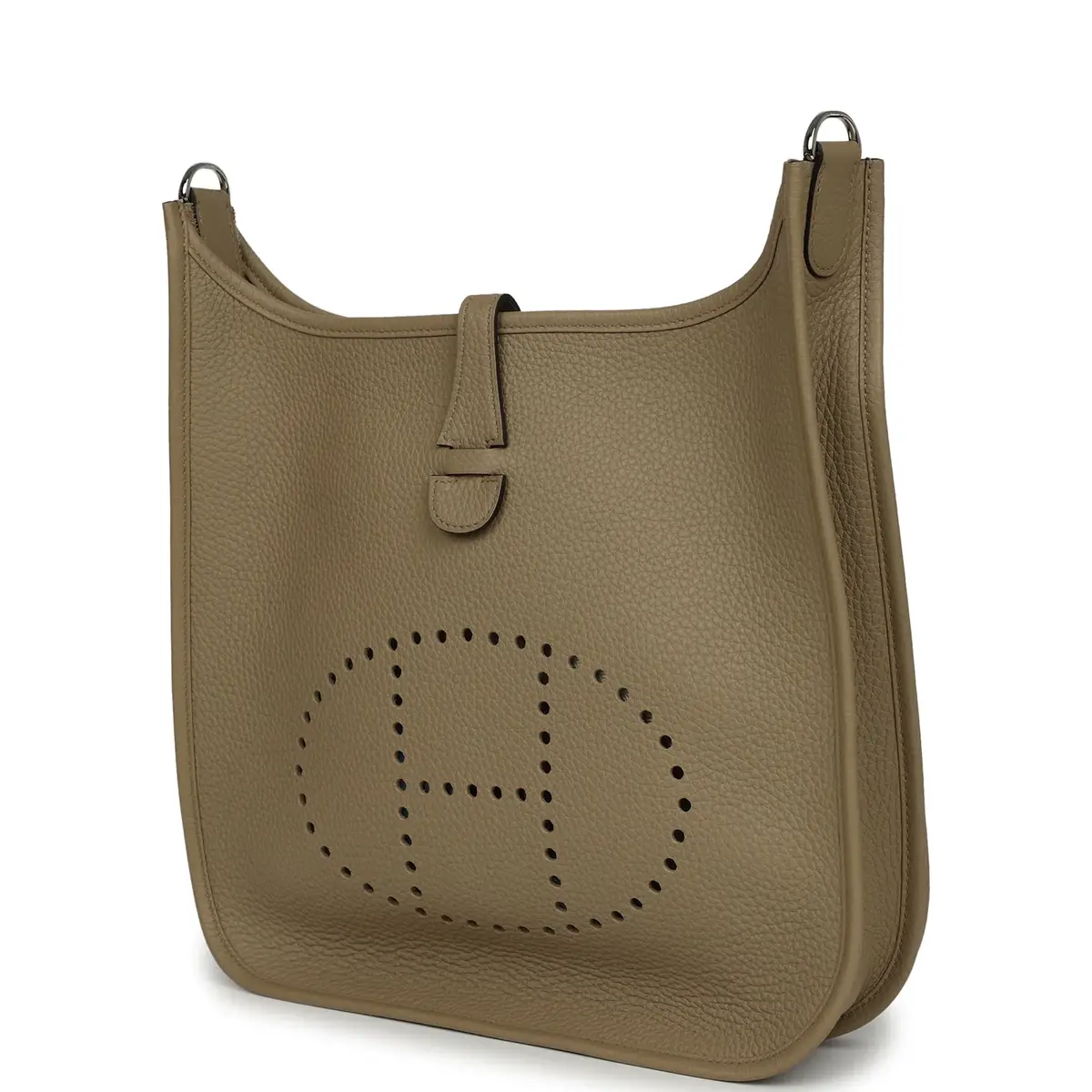 HERMÈS Pre-owned Hermes Evelyne III PM Beige Marfa Clemence Palladium Hardware | Thumbnail 5