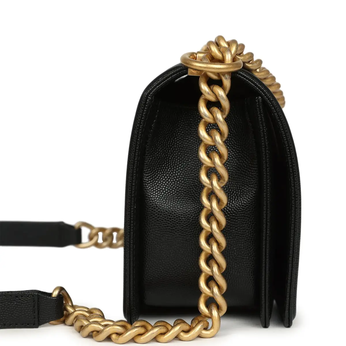 Chanel waiting for zero auth. Chanel Medium Boy Bag Black Shiny Caviar Antique Gold Hardware | Thumbnail 3 Chanel waiting for zero auth. Chanel Medium Boy Bag Black Shiny Caviar Antique Gold Hardware | Thumbnail 3