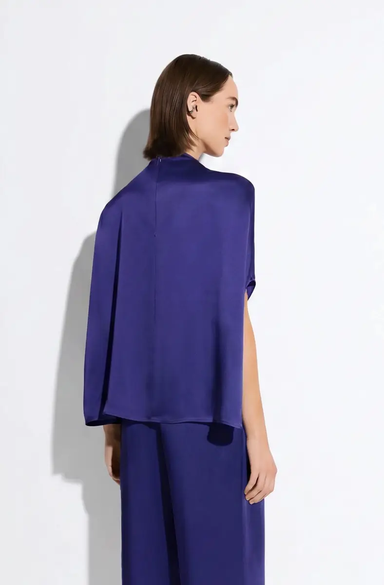 Lapointe Satin Cape Tee | Thumbnail 2 Lapointe Satin Cape Tee | Thumbnail 2
