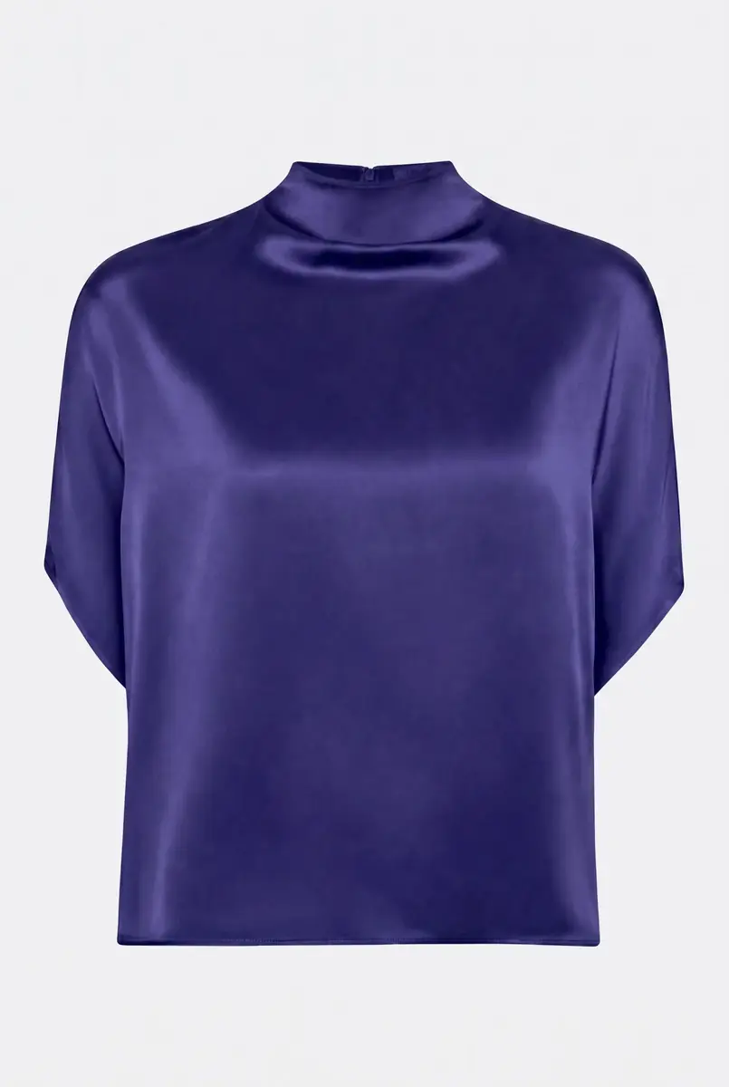 Lapointe Satin Cape Tee | Thumbnail 4 Lapointe Satin Cape Tee | Thumbnail 4