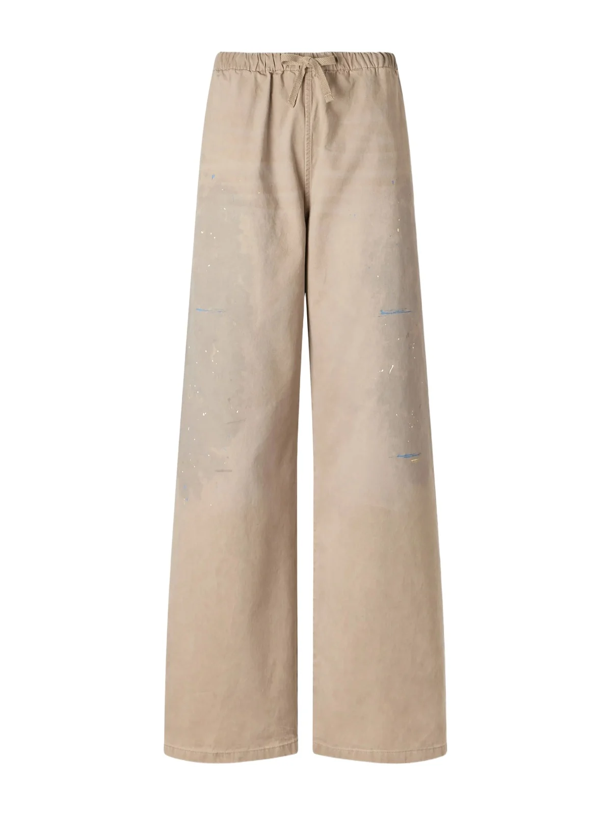 Plott Paint-splatter Cotton-twill Wide-leg Pants