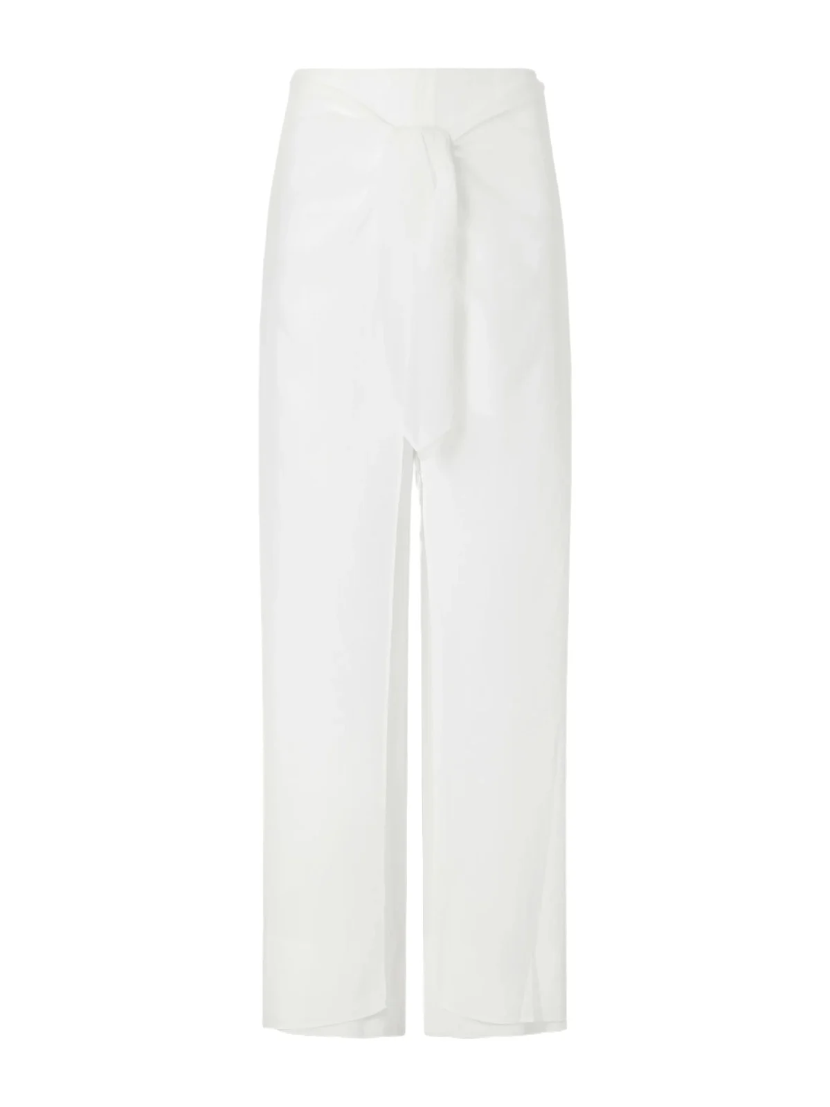 Porto Tie-detailed Cotton-voile Wide-leg Pants Porto Tie-detailed Cotton-voile Wide-leg Pants
