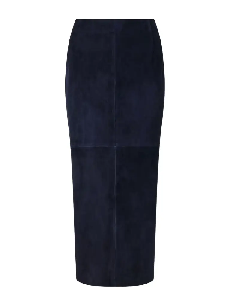 Nour Hammour Selly Suede Midi Skirt | Image 1 Nour Hammour Selly Suede Midi Skirt | Image 1