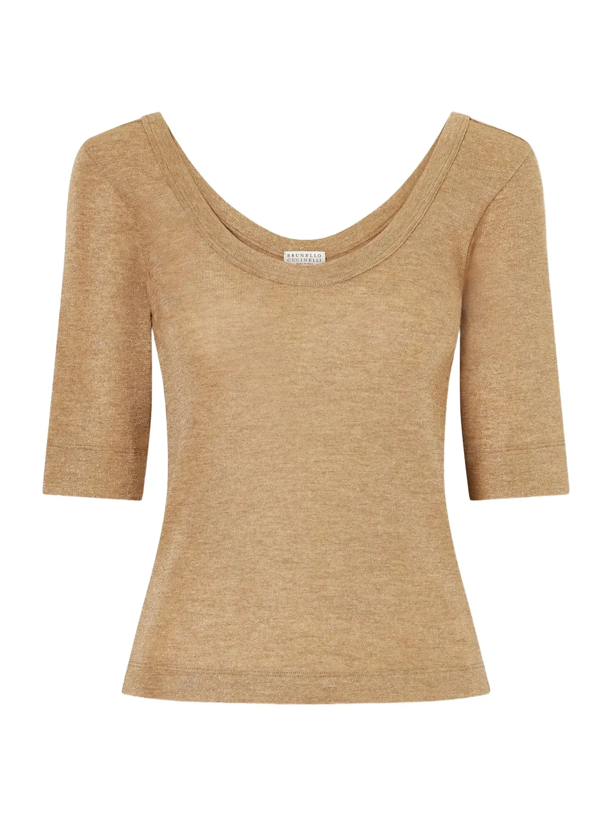 Brunello Cucinelli Metallic Wool-blend Knitted T-shirt