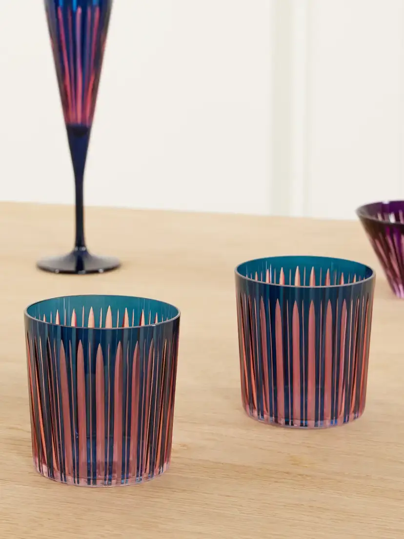 L'Objet Prism Set Of Four Glass Tumblers | Thumbnail 2 L'Objet Prism Set Of Four Glass Tumblers | Thumbnail 2