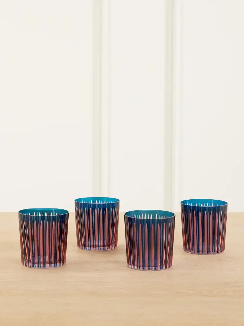 L'Objet Prism Set Of Four Glass Tumblers