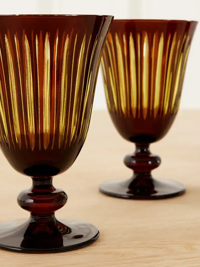 L'Objet Prism Set Of Four Glass Wine Glasses | Thumbnail 3 L'Objet Prism Set Of Four Glass Wine Glasses | Thumbnail 3
