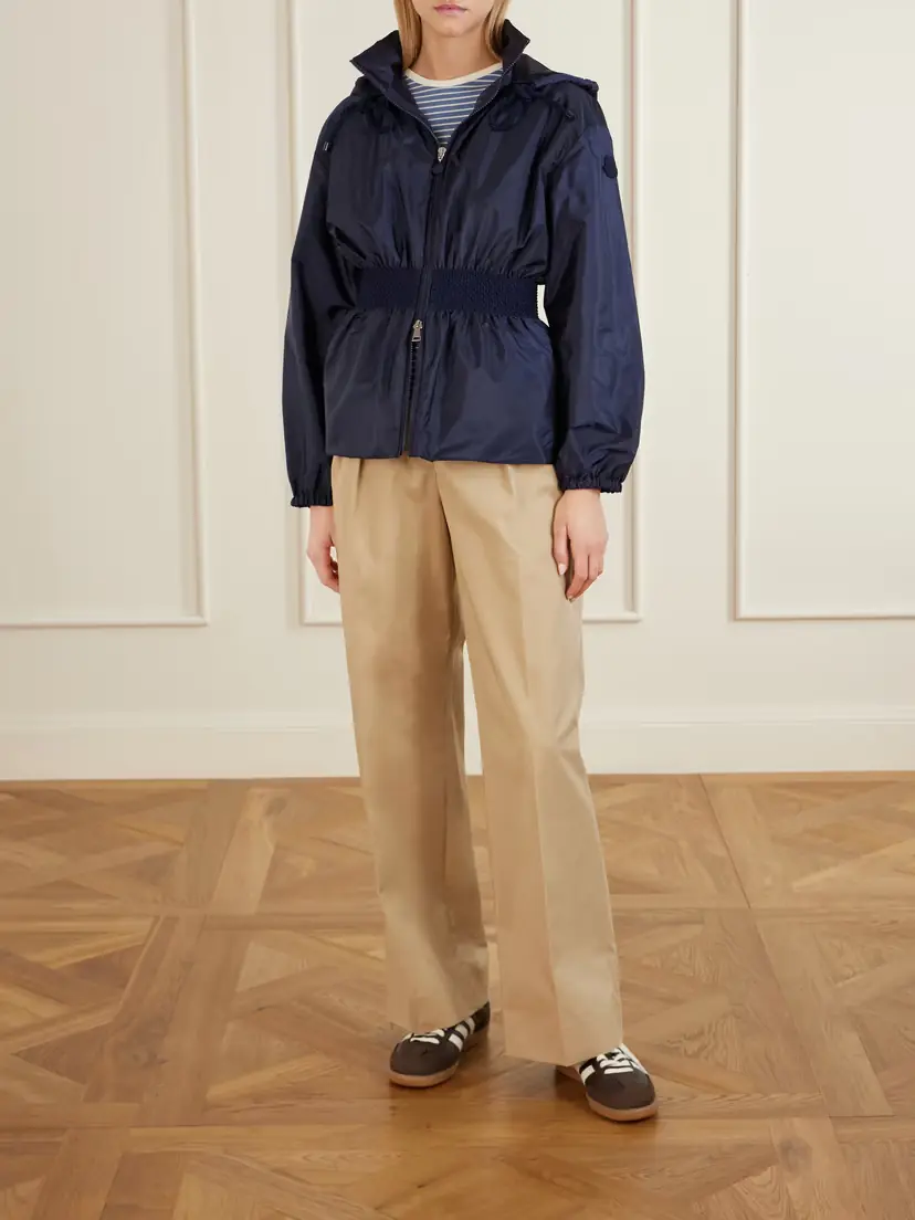 Moncler Liriope Hooded Gathered Shell Jacket | Thumbnail 2 Moncler Liriope Hooded Gathered Shell Jacket | Thumbnail 2
