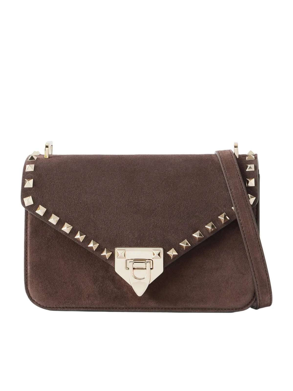 Rockstud Embellished Suede Shoulder Bag Rockstud Embellished Suede Shoulder Bag