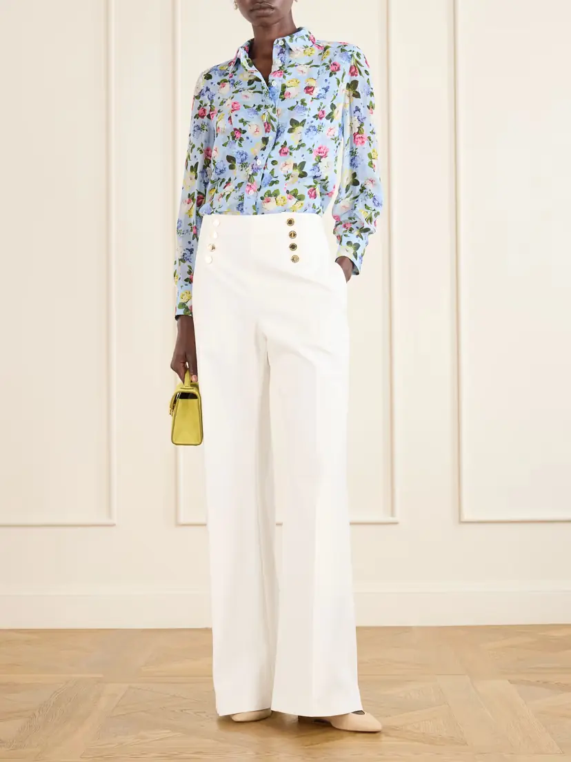 Carolina Herrera Alba Cotton-blend Wide-leg Pants | Thumbnail 2