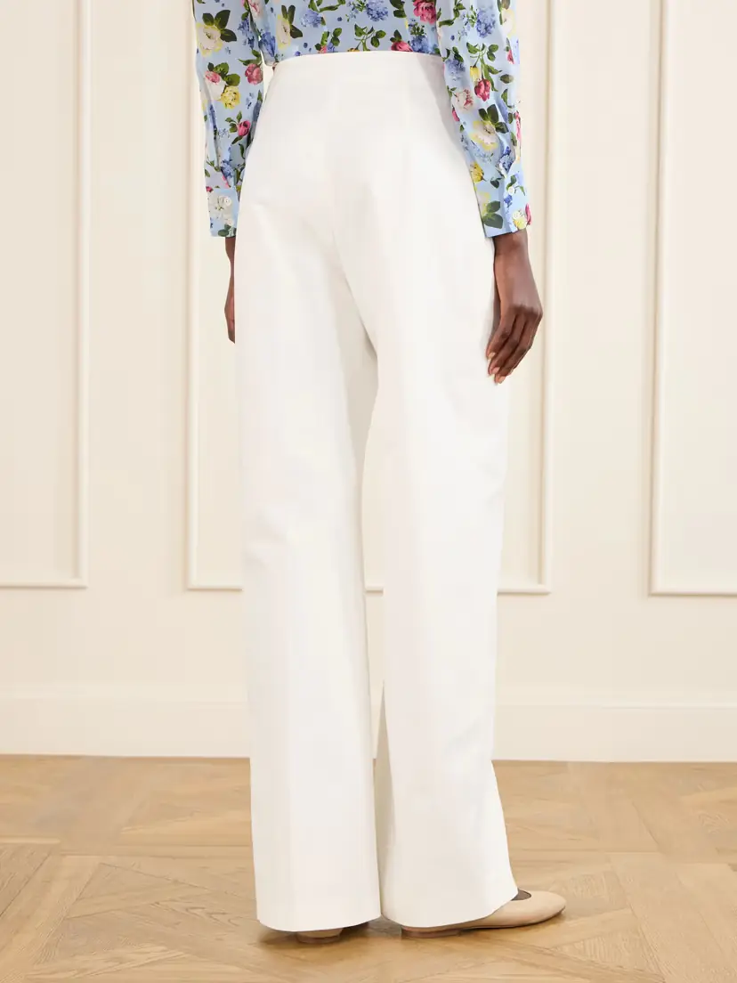 Carolina Herrera Alba Cotton-blend Wide-leg Pants | Thumbnail 3