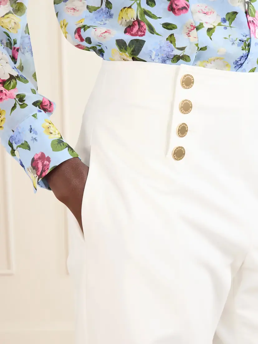 Carolina Herrera Alba Cotton-blend Wide-leg Pants | Thumbnail 4