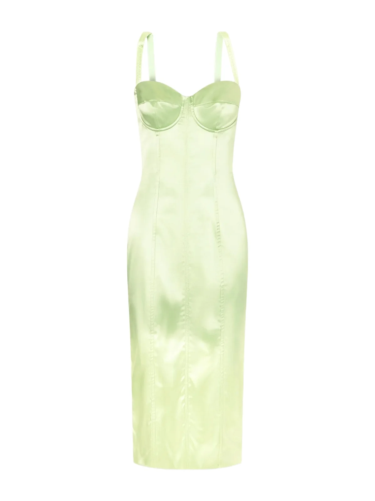 Satin Bustier Midi Dress