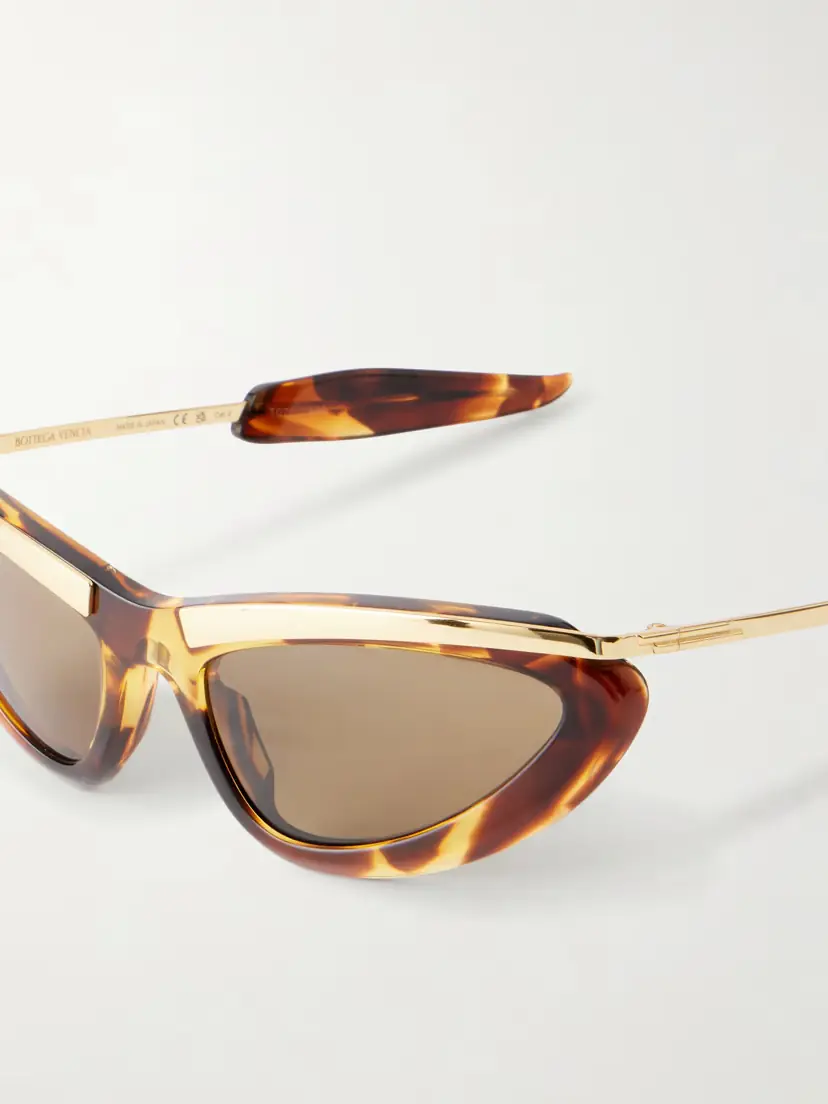 Bottega Veneta Eyewear Cat-eye Gold-tone And Tortoiseshell Acetate Sunglasses | Thumbnail 4 Bottega Veneta Eyewear Cat-eye Gold-tone And Tortoiseshell Acetate Sunglasses | Thumbnail 4