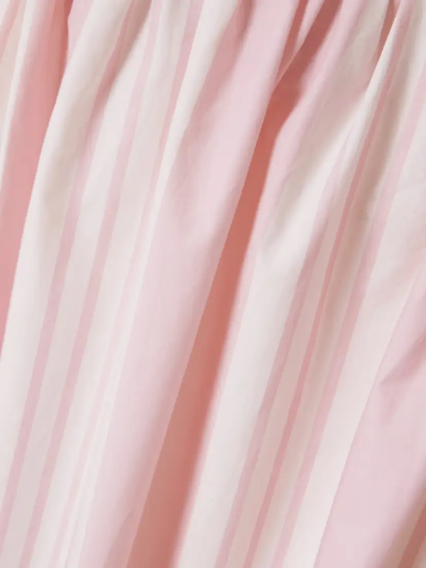 Posse Rose Tie-detailed Striped Cotton Midi Skirt | Thumbnail 4 Posse Rose Tie-detailed Striped Cotton Midi Skirt | Thumbnail 4
