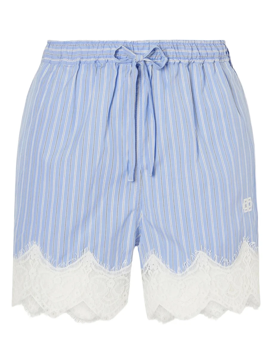 Emmie Striped Lace Cotton Shorts Emmie Striped Lace Cotton Shorts