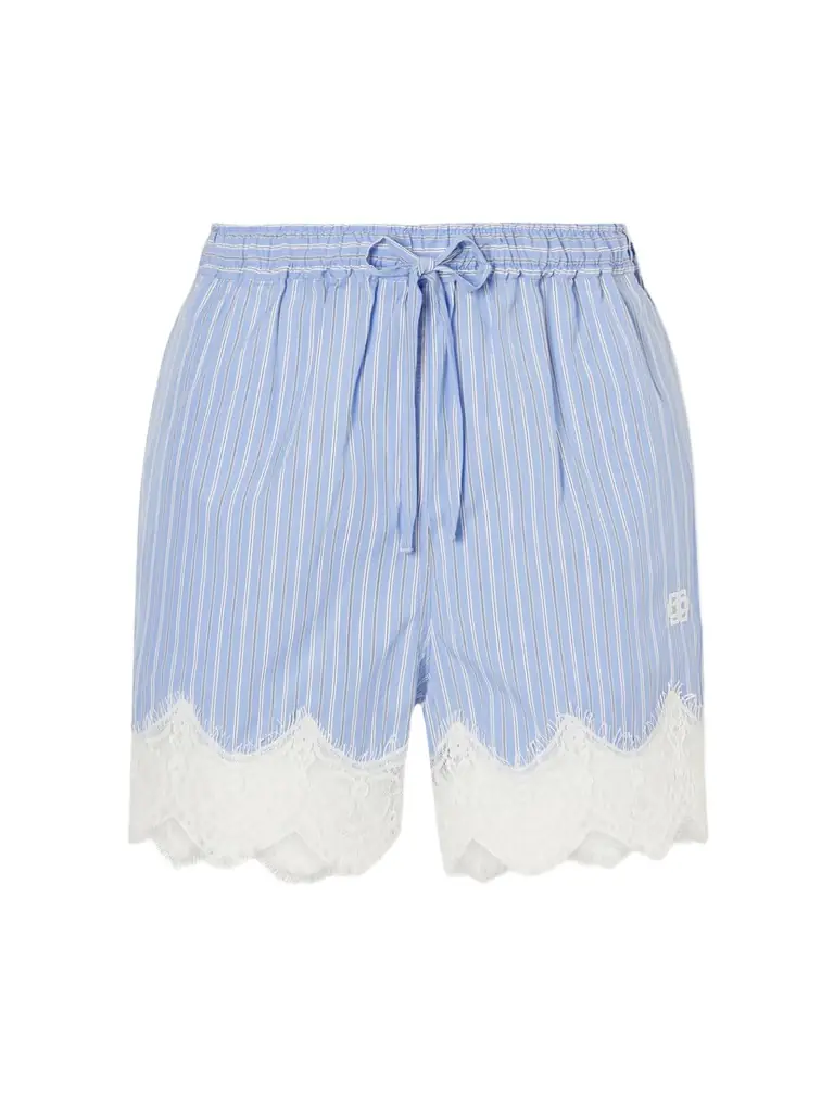 Emmie Striped Lace Cotton Shorts Emmie Striped Lace Cotton Shorts