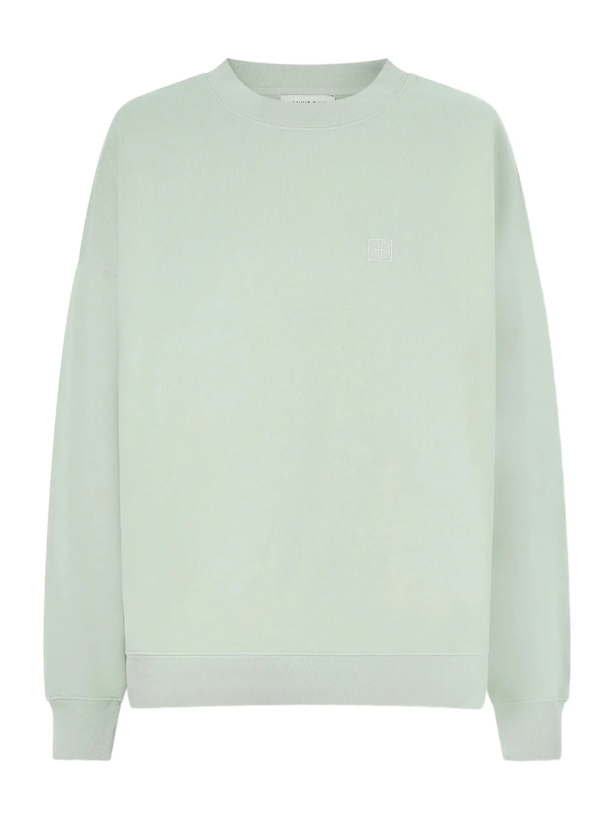 Anine Bing Miles Logo-embroidered Cotton-jersey Sweatshirt