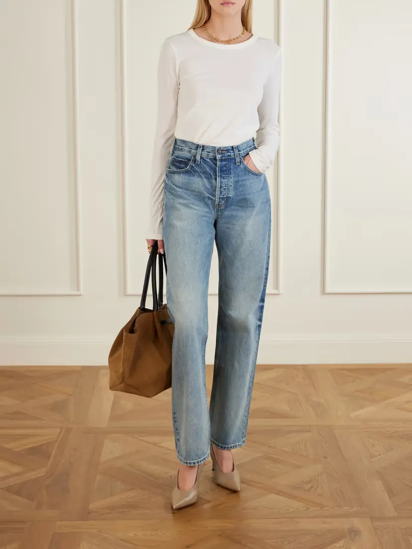 DeMellier The New York Large Leather-trimmed Suede Tote | Thumbnail 2 DeMellier The New York Large Leather-trimmed Suede Tote | Thumbnail 2