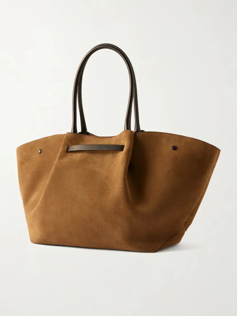 DeMellier The New York Large Leather-trimmed Suede Tote | Thumbnail 4 DeMellier The New York Large Leather-trimmed Suede Tote | Thumbnail 4