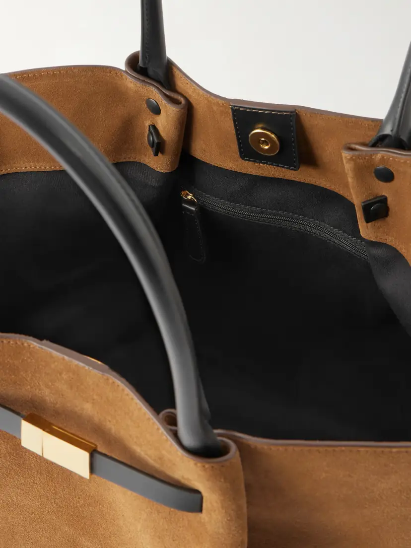 DeMellier The New York Large Leather-trimmed Suede Tote | Thumbnail 6 DeMellier The New York Large Leather-trimmed Suede Tote | Thumbnail 6
