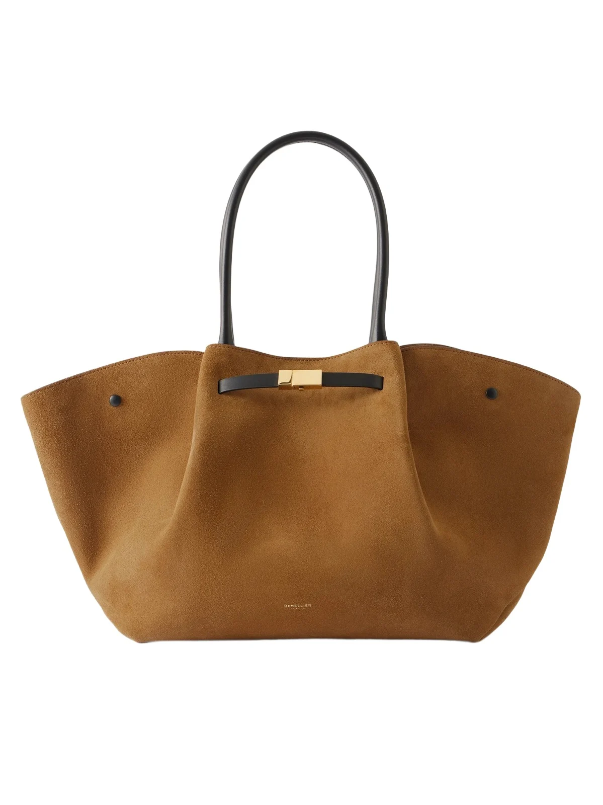 The New York Large Leather-trimmed Suede Tote The New York Large Leather-trimmed Suede Tote