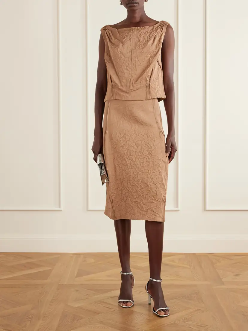 Tory Burch Crinkled-satin Skirt | Thumbnail 2 Tory Burch Crinkled-satin Skirt | Thumbnail 2