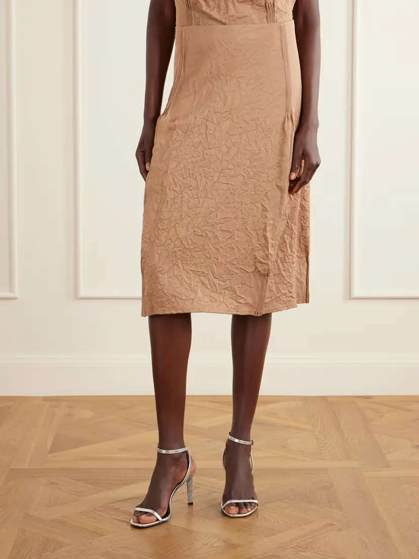 Tory Burch Crinkled-satin Skirt | Thumbnail 3 Tory Burch Crinkled-satin Skirt | Thumbnail 3