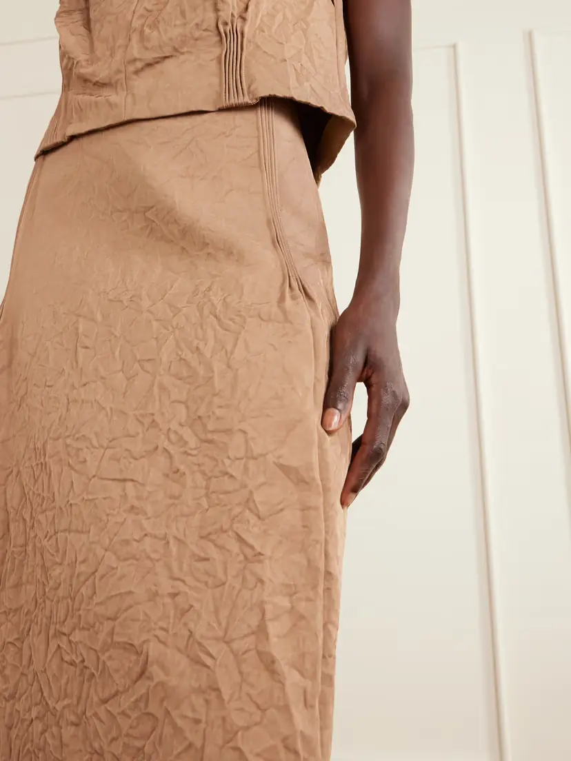 Tory Burch Crinkled-satin Skirt | Thumbnail 5 Tory Burch Crinkled-satin Skirt | Thumbnail 5