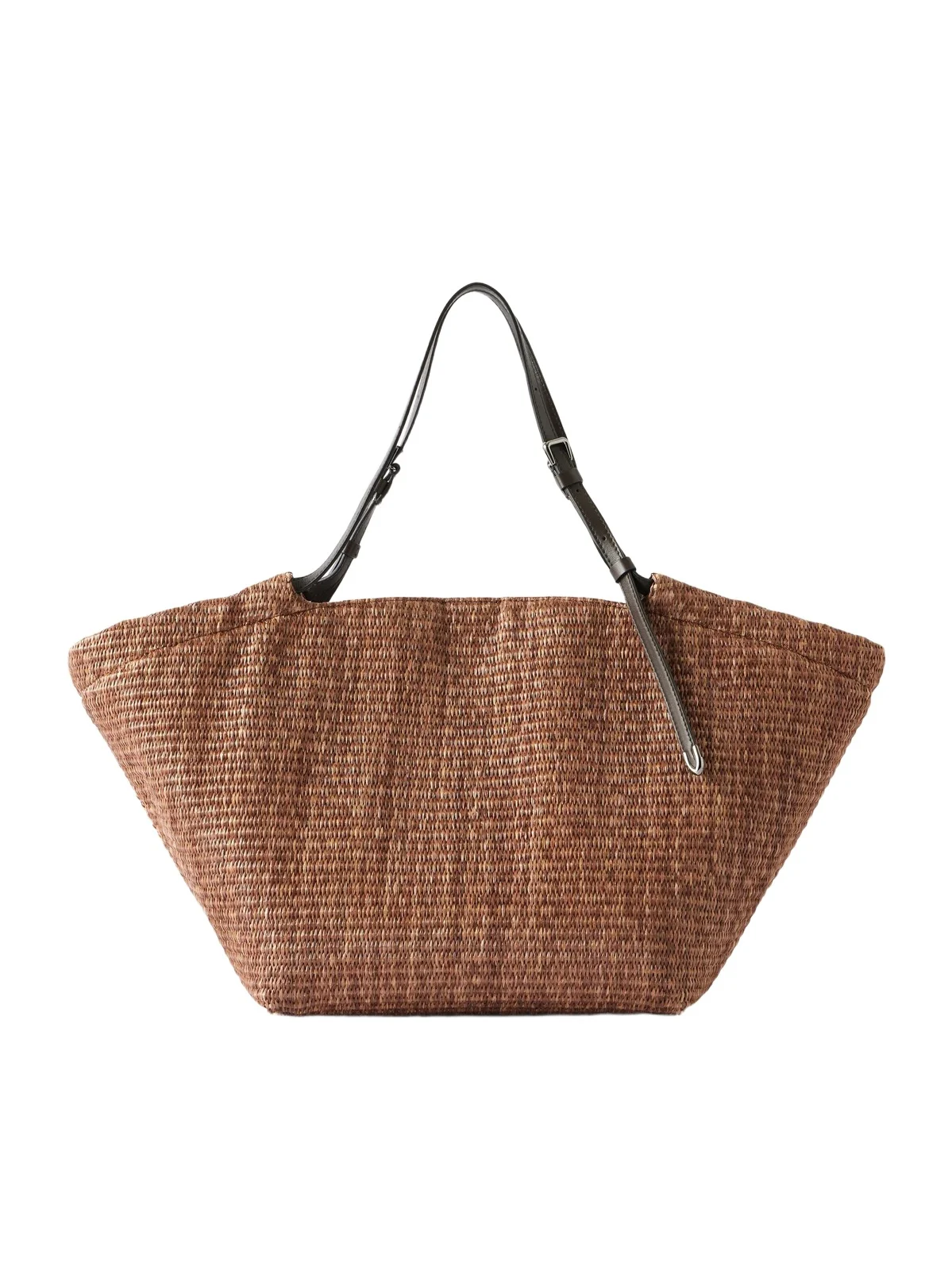 Brunello Cucinelli Leather-trimmed Raffia Tote