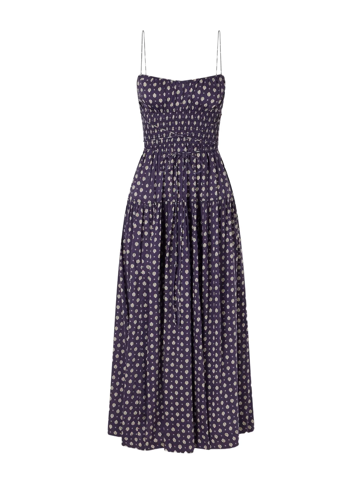 Safia Smocked Printed Cotton And Silk-blend Voile Maxi Dress Safia Smocked Printed Cotton And Silk-blend Voile Maxi Dress