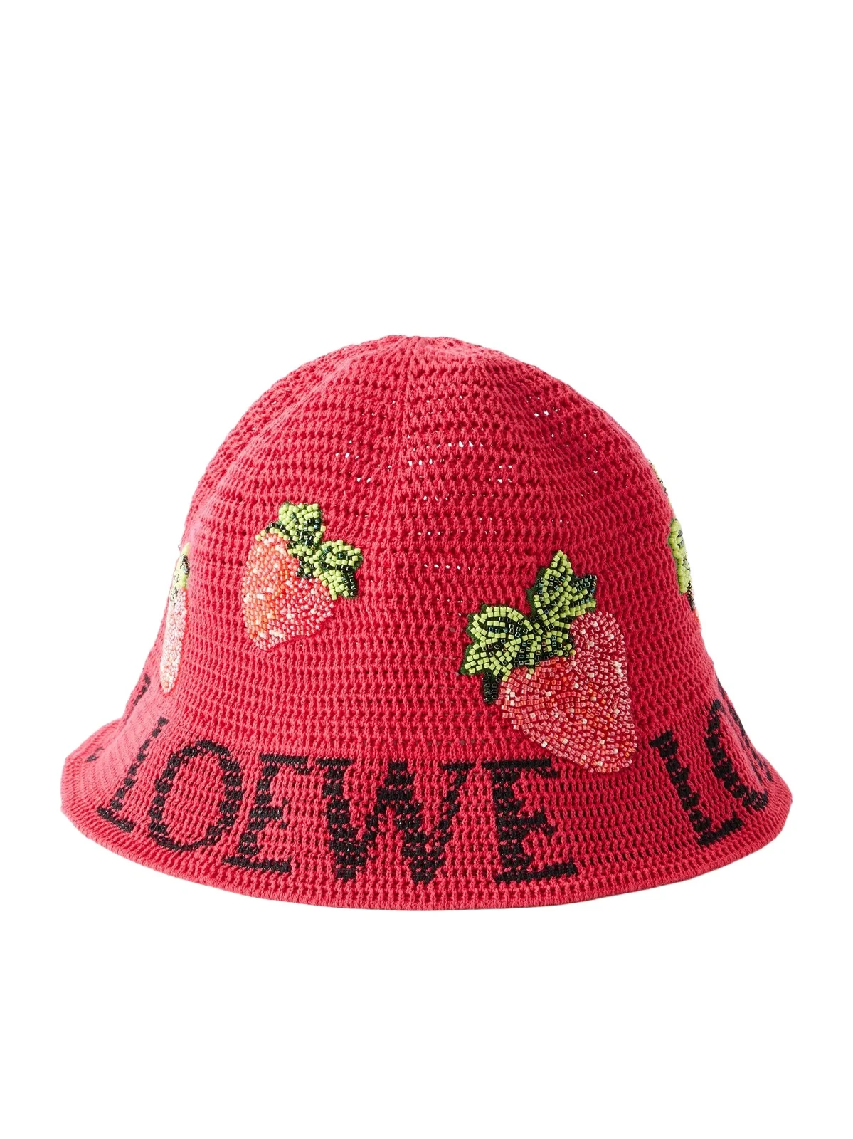 + Paula's Ibiza Strawberry Embellished Cotton Bucket Hat + Paula's Ibiza Strawberry Embellished Cotton Bucket Hat