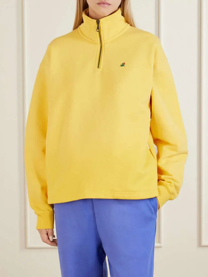 Aimé Leon Dore Logo-embroidered Cotton-jersey Half-zip Sweatshirt | Thumbnail 3 Aimé Leon Dore Logo-embroidered Cotton-jersey Half-zip Sweatshirt | Thumbnail 3