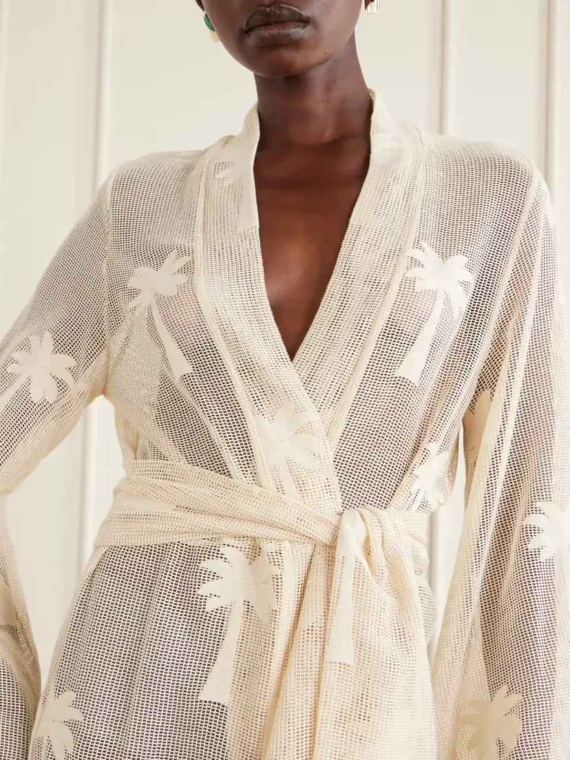 Johanna Ortiz Palm & Soul Printed Cotton-mesh Coverup | Thumbnail 4