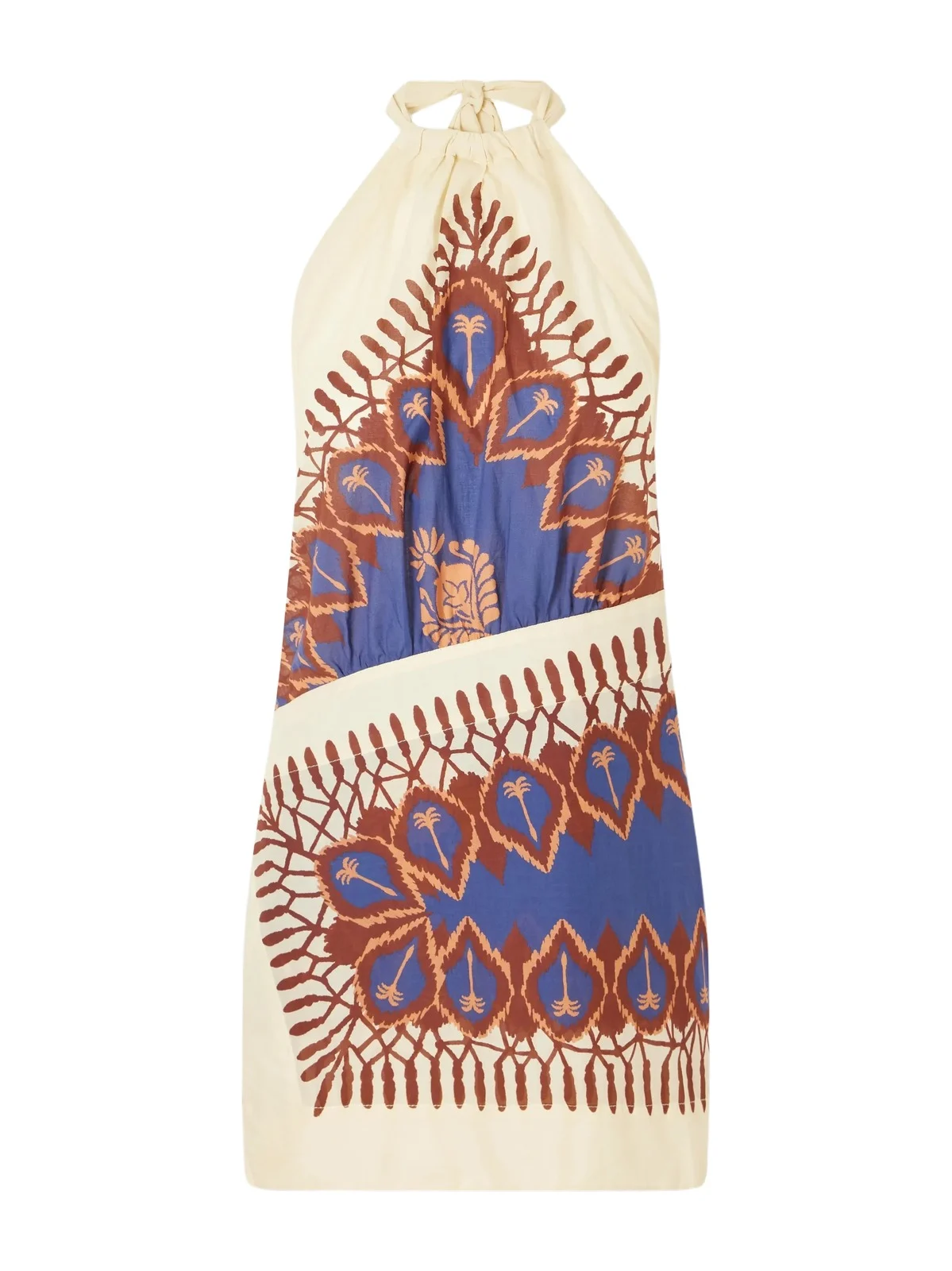 Open-back Printed Cotton-voile Mini Dress Open-back Printed Cotton-voile Mini Dress