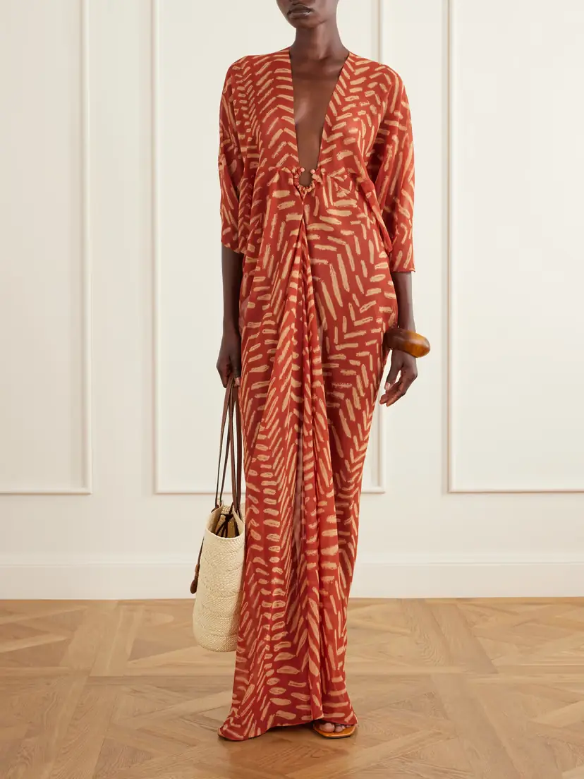 Johanna Ortiz Sensory Tapestry Printed Recycled Georgette Coverup | Thumbnail 2